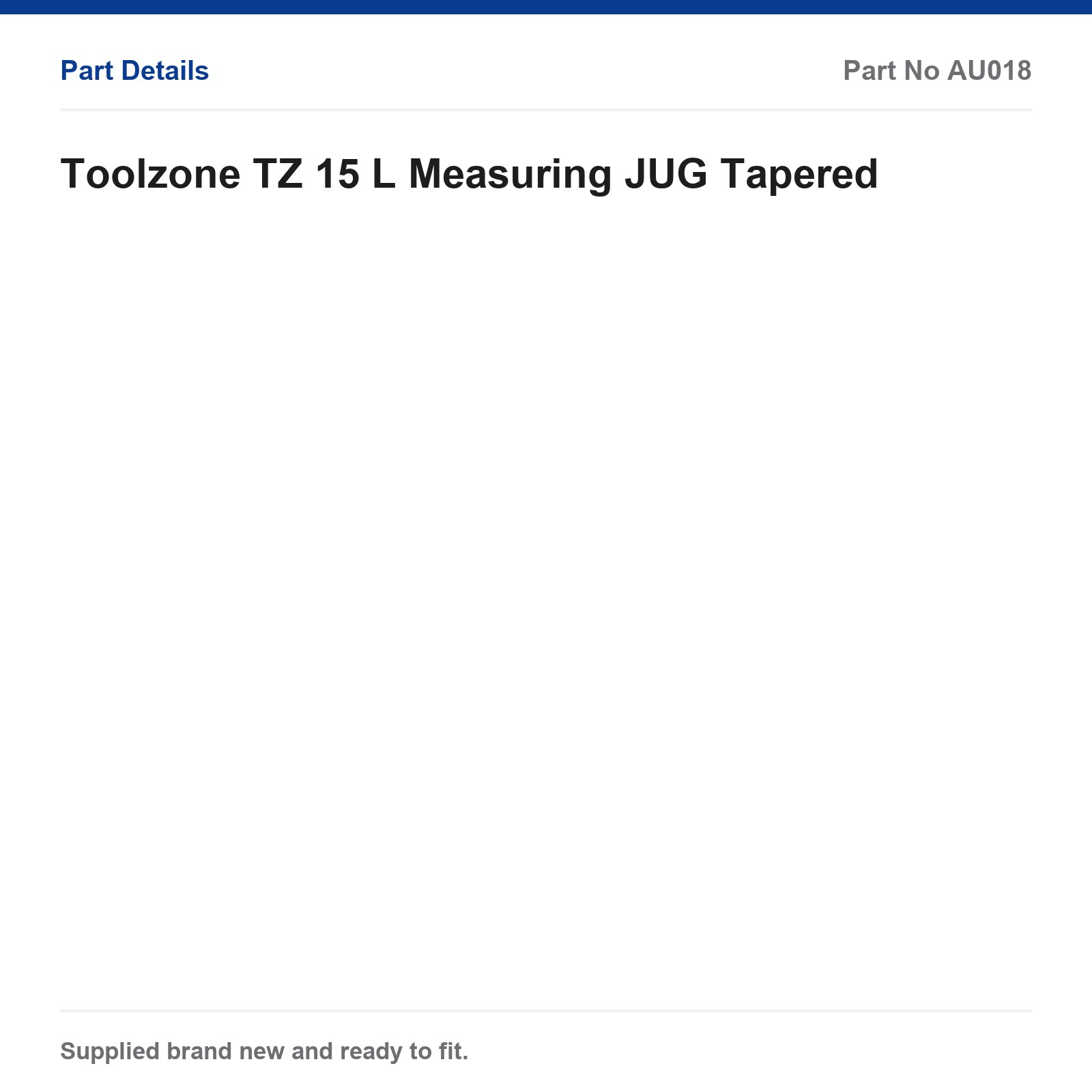 15L Tapered Measuring Jug Toolzone AU018 - Image 2