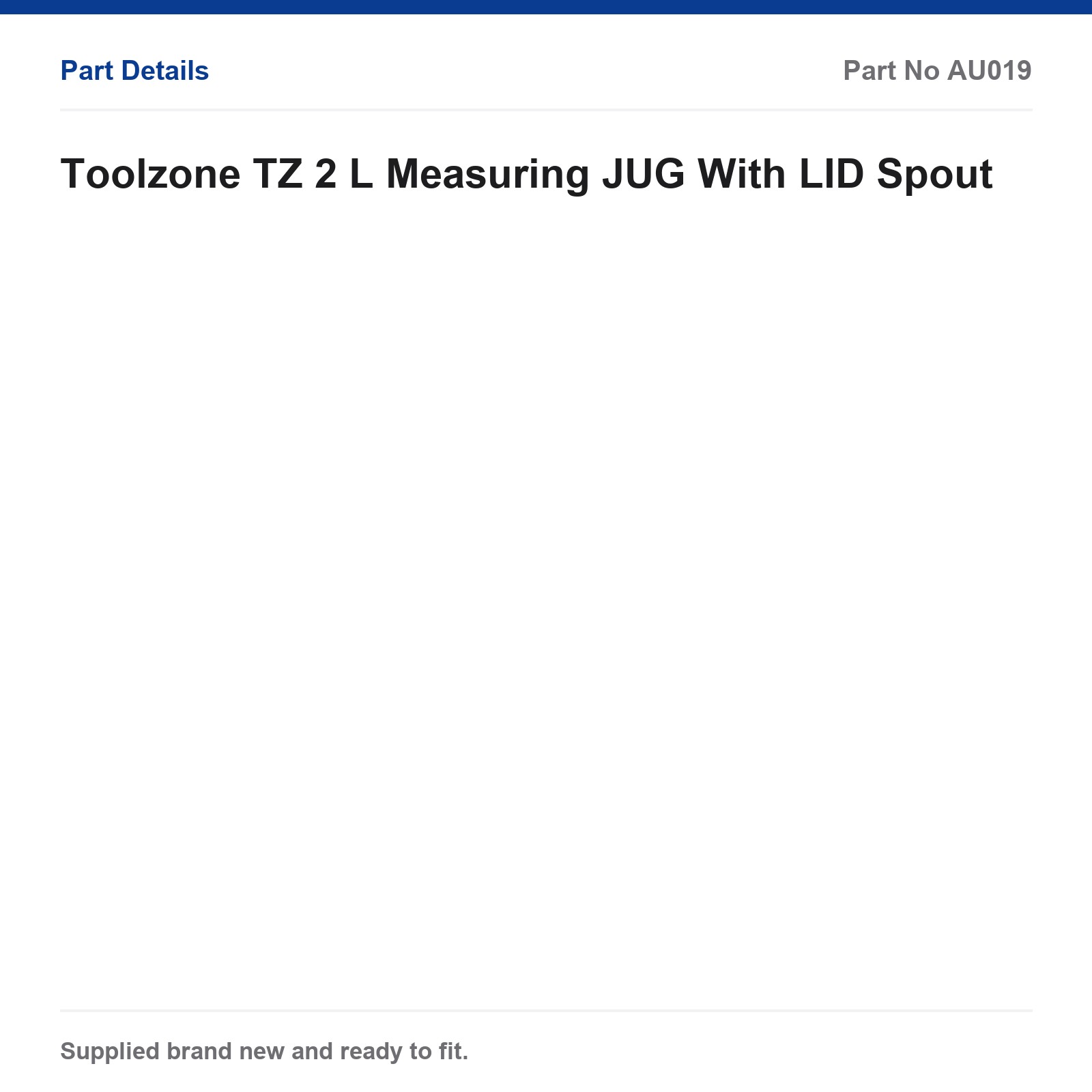 Toolzone Measuring Jug 2L with Lid & Spout - Image 4