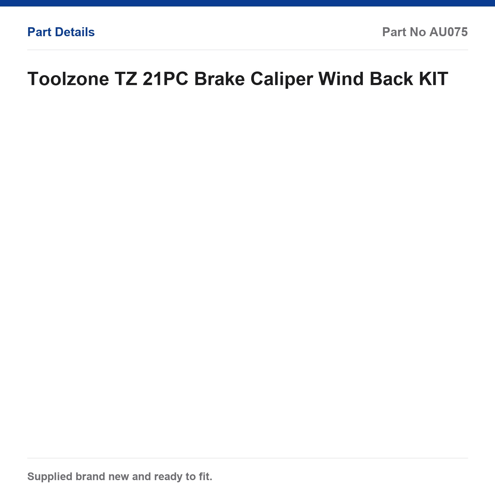 Brake Caliper Wind Back Kit 21PC Toolzone AU064 - Image 2