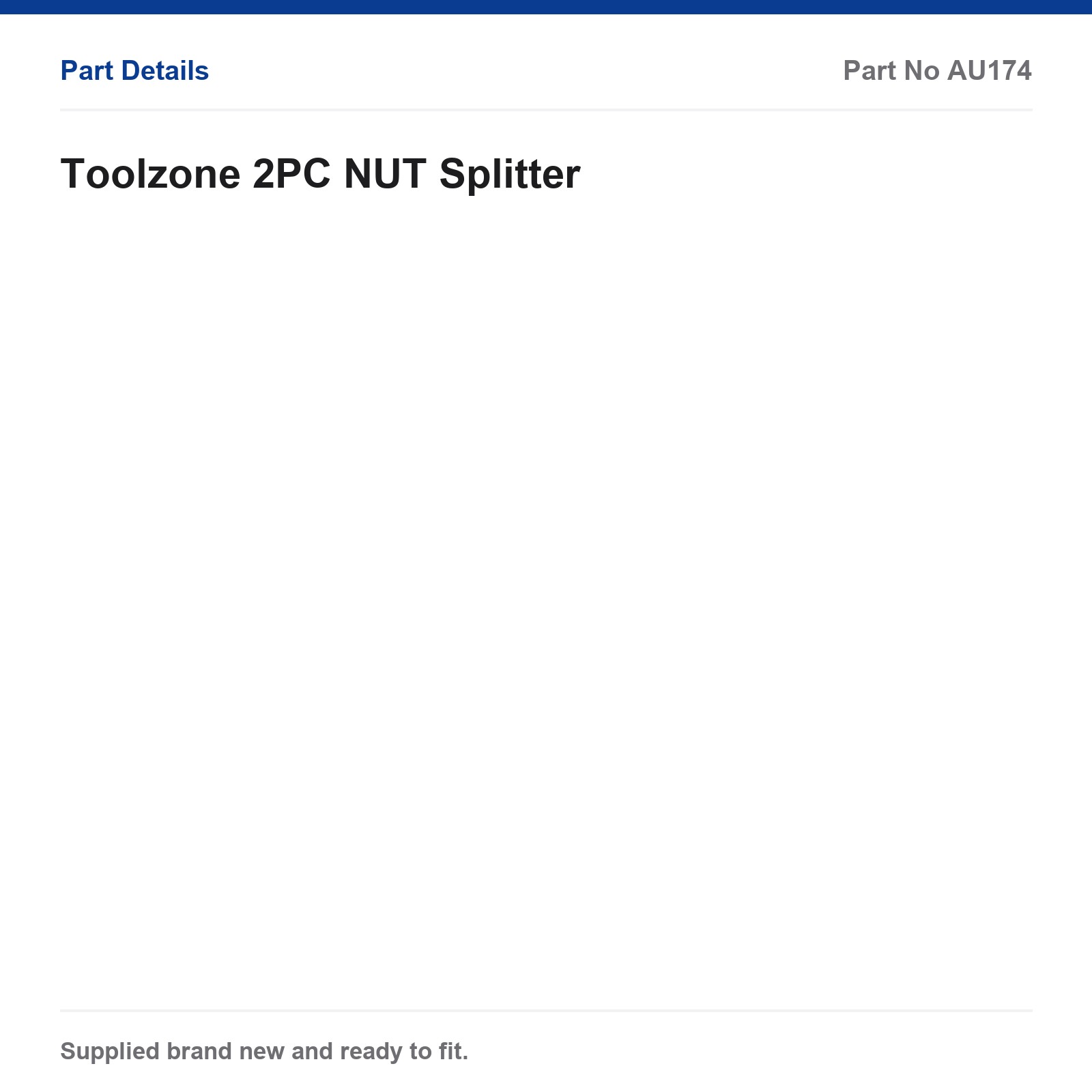 Toolzone 2PC Nut Splitter Hand Tool - Image 4