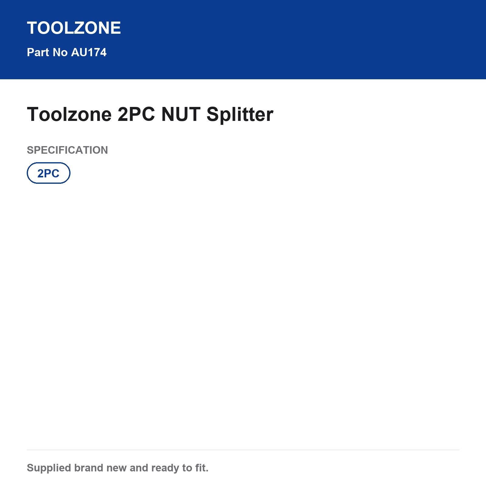 Toolzone 2PC Nut Splitter Hand Tool - Image 5