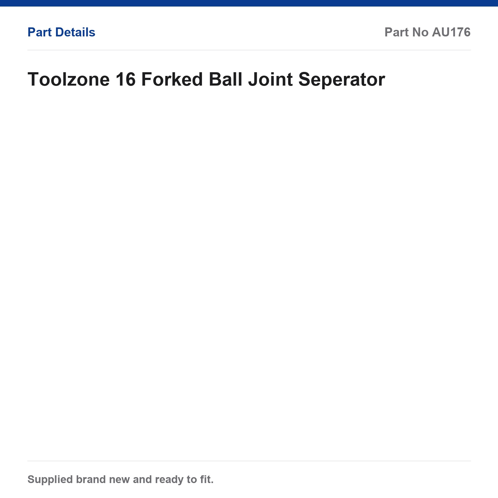 Toolzone 16 Forked Ball Joint Separator Automotive Tool AU176 - Image 3