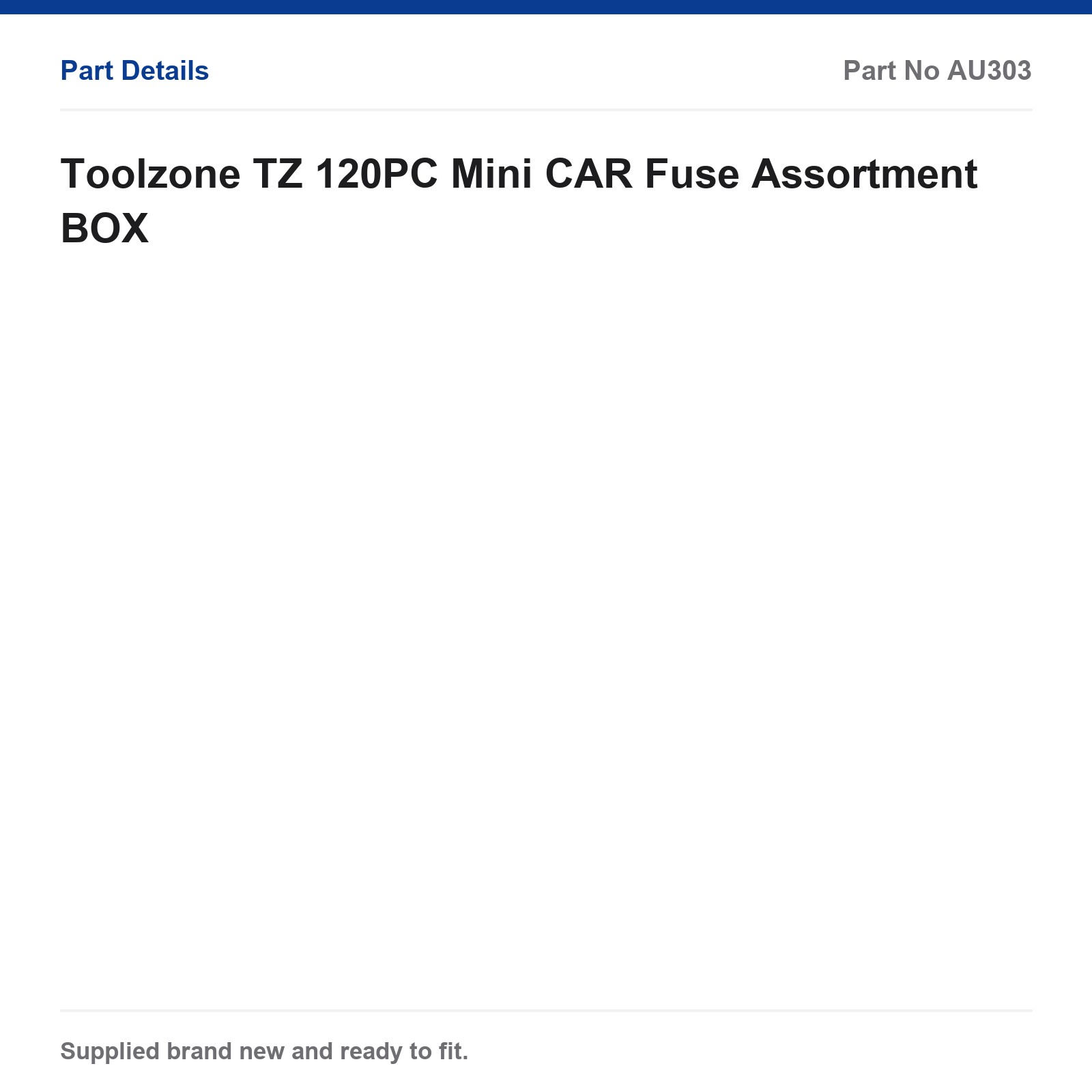 Toolzone TZ 120PC Mini Car Fuses Assortment Box AU303 - Image 4