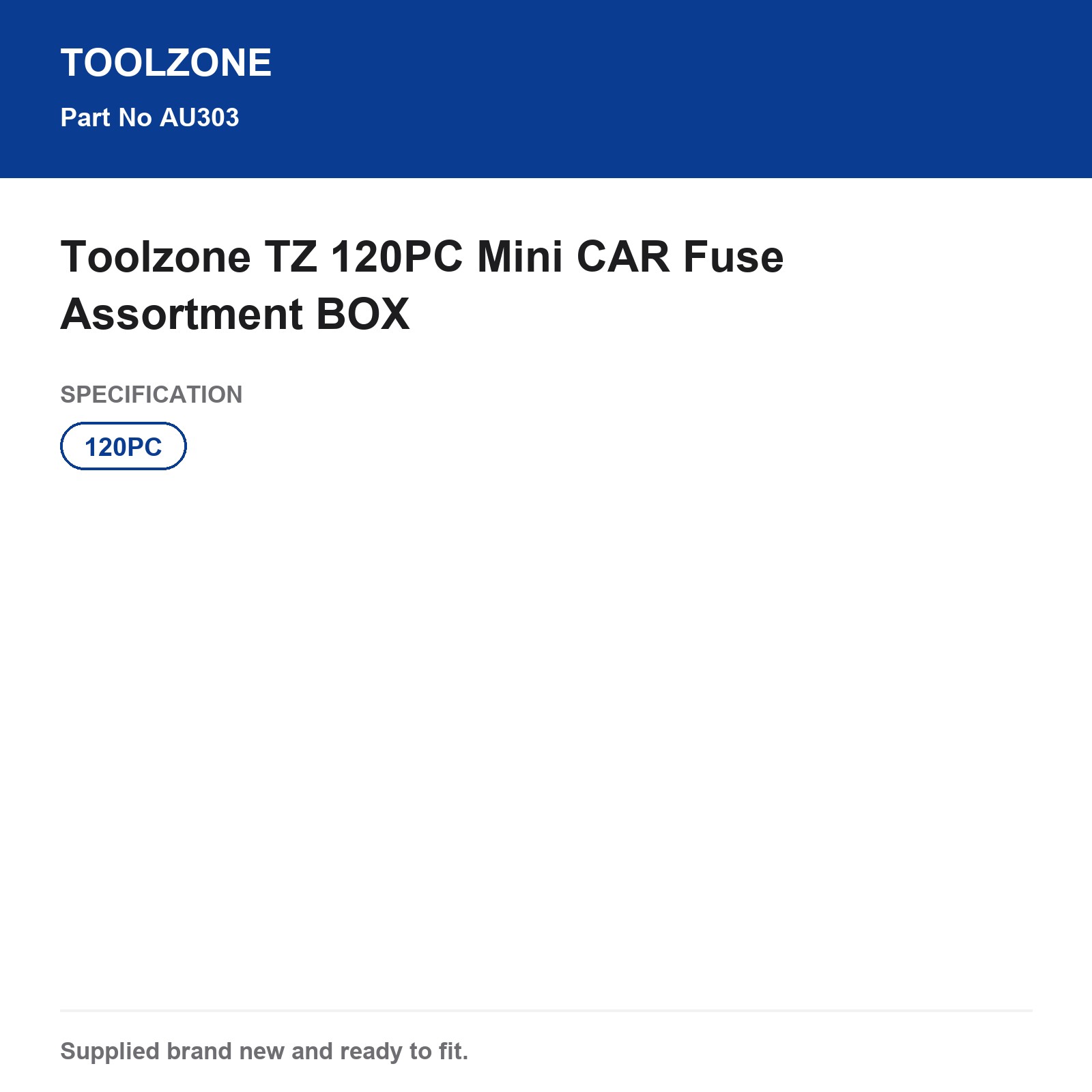 Toolzone TZ 120PC Mini Car Fuses Assortment Box AU303 - Image 5