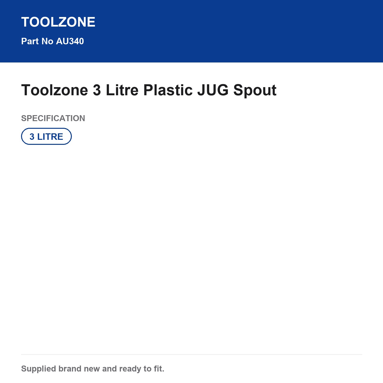 Toolzone 3 Litre Plastic Jug Spout AU340 - Image 5