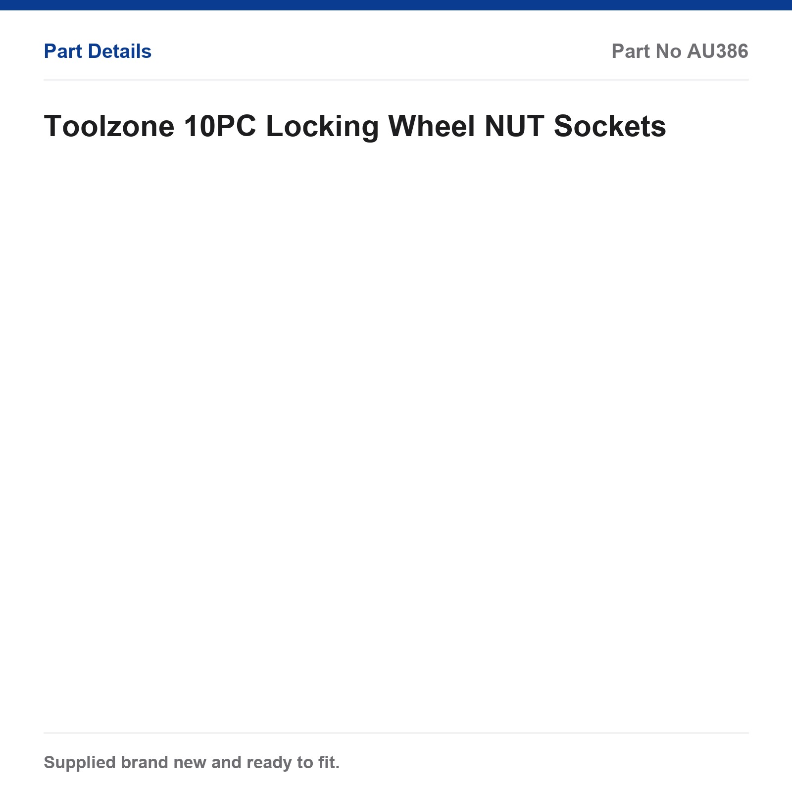 Toolzone 10PC Locking Wheel Nut Sockets Set AU386 - Image 3