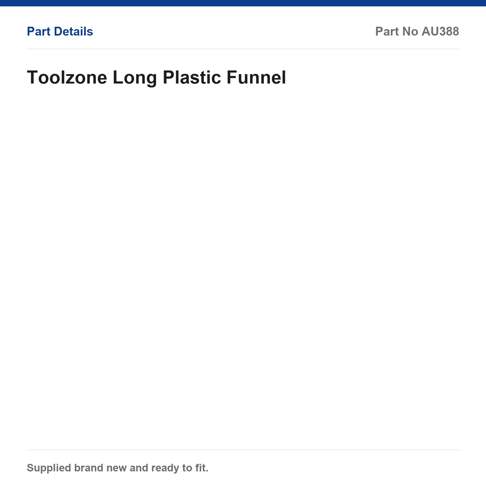 Toolzone Long Plastic Funnel AU388 - Image 4