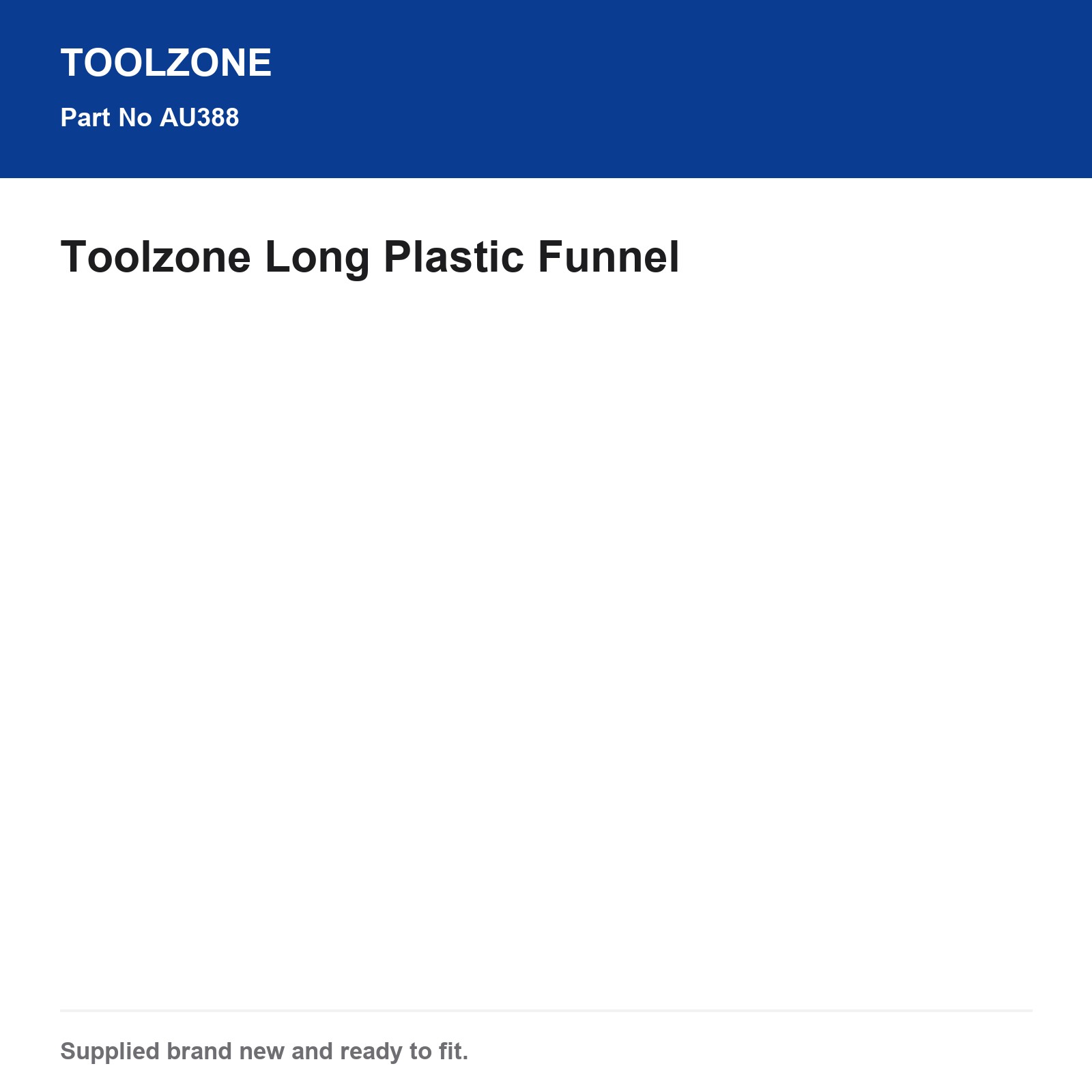 Toolzone Long Plastic Funnel AU388 - Image 5