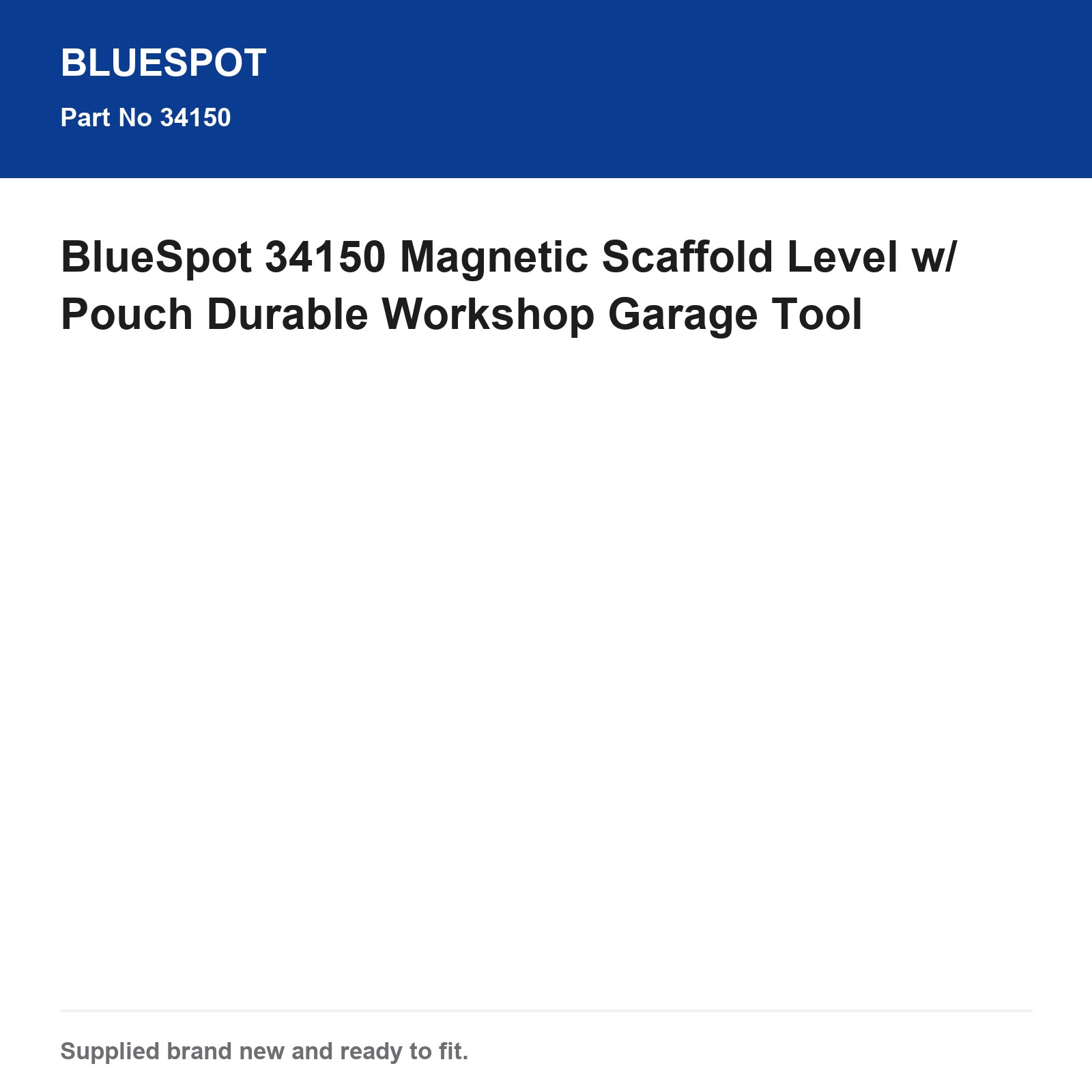 BlueSpot 34150 Magnetic Scaffold Level w/ Pouch Durable Workshop Garage Tool - Image 3