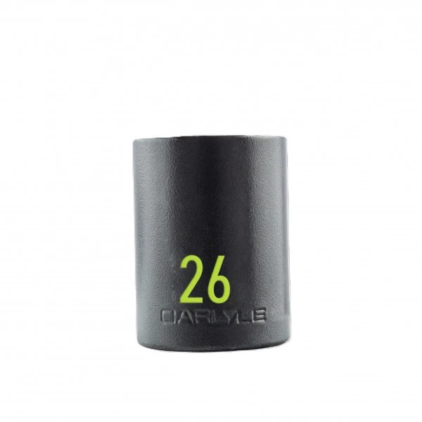 Impact Socket 1/2″ Drive 26mm 6-Point Standard CARLYLE HAND TOOLS