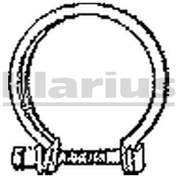 Klarius CNP18 Exhaust Clamp 66mm Diameter Citroen Peugeot Toyota