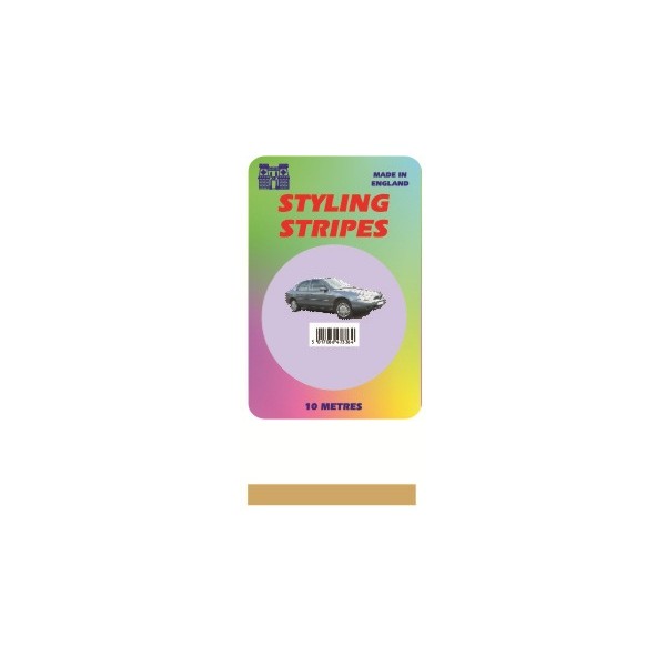 CASTLE PROMOTIONS Gold Pinstripe Tape Decal 3mm x 10m Car Trim - Image 2