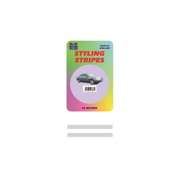 Double Silver Pinstripe Tape Car Styling Trim 2mm x 10m