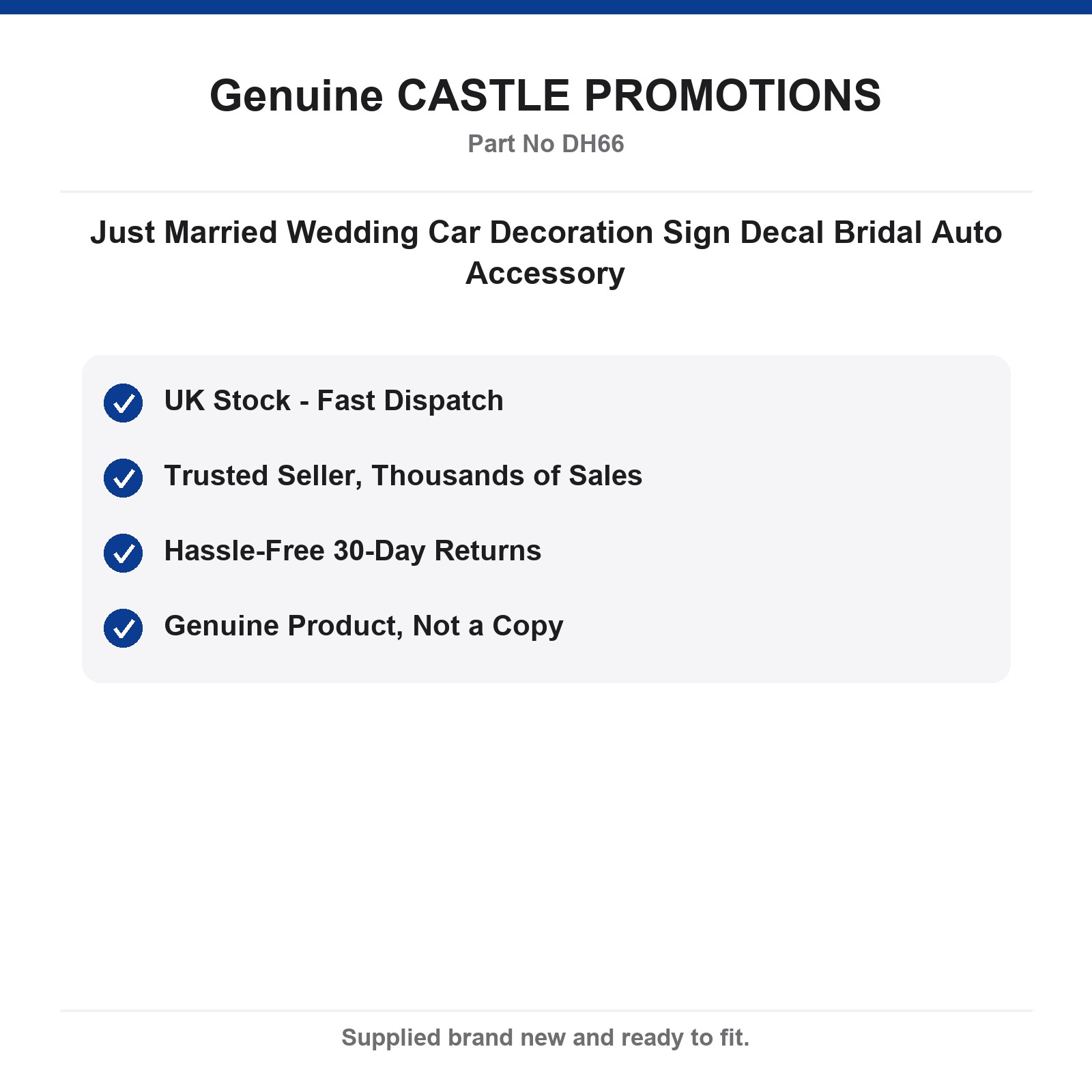 Just Married Wedding Car Sign Decal Decoration Bridal Auto Accessory - Image 4