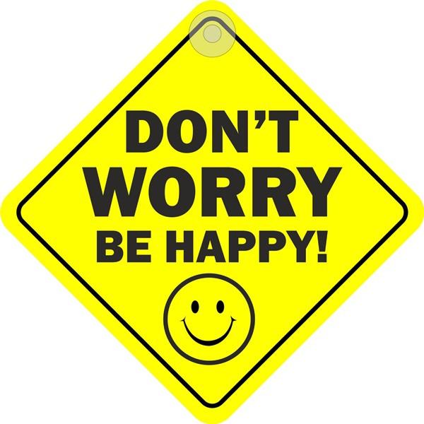 CASTLE PROMOTIONS Don’t Worry Be Happy Automotive Novelty Car Accessory DH68
