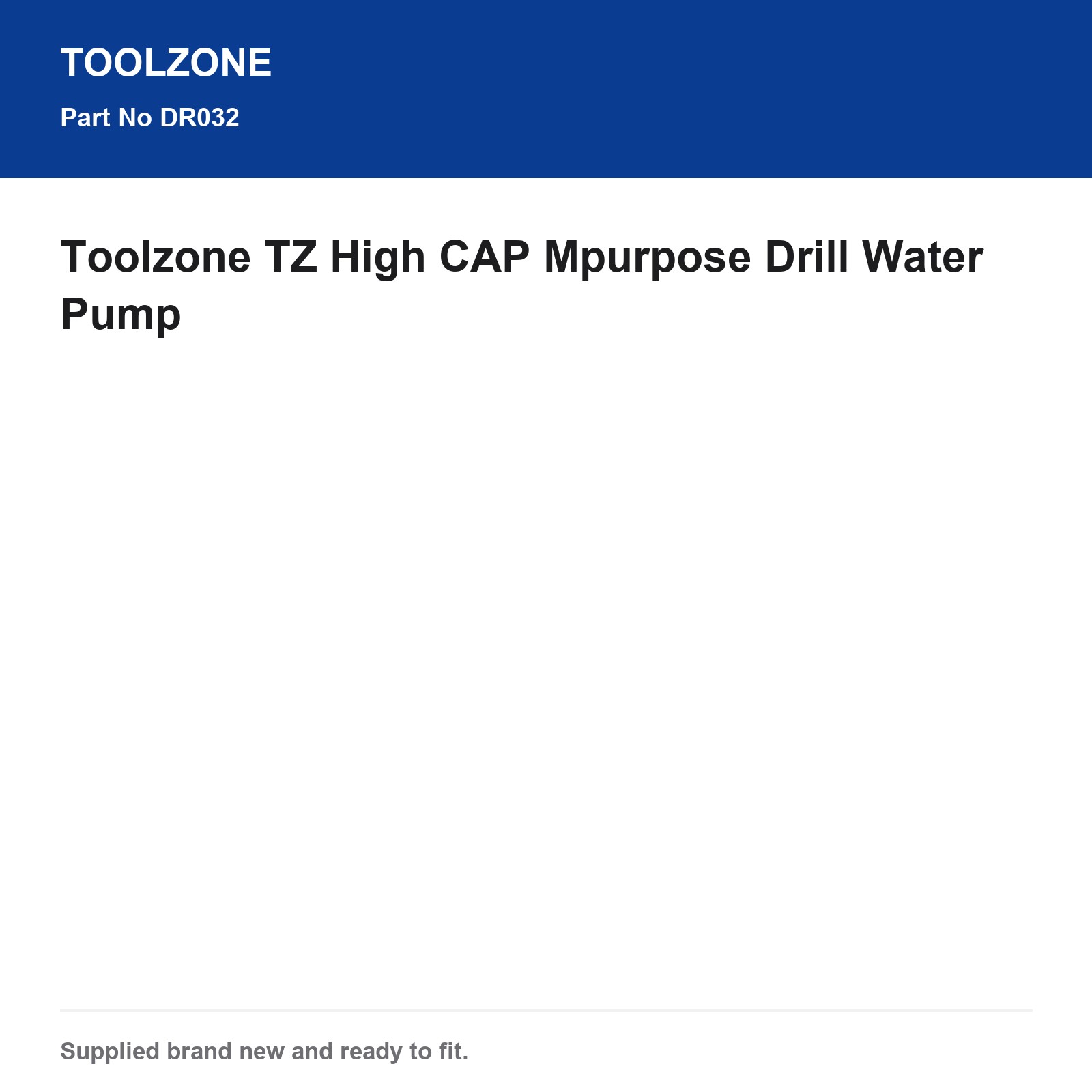 Toolzone TZ Drill Water Pump High Capacity Multipurpose DR032 - Image 5