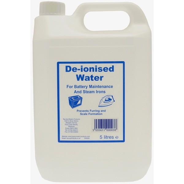 5L De-ionised Water Battery Top Up Coolant Steam Iron Demineralised