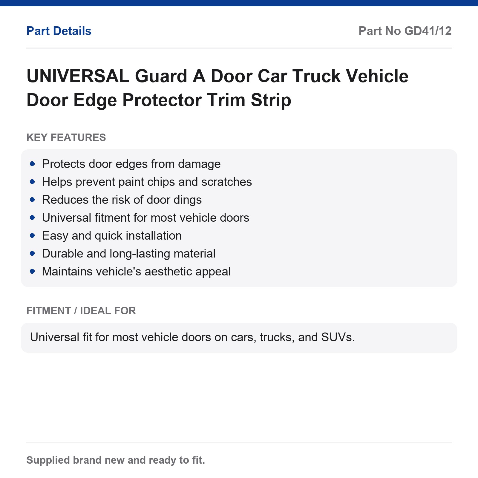 UNIVERSAL Door Edge Protector Trim Strip Guard A Door Vehicle - Image 2