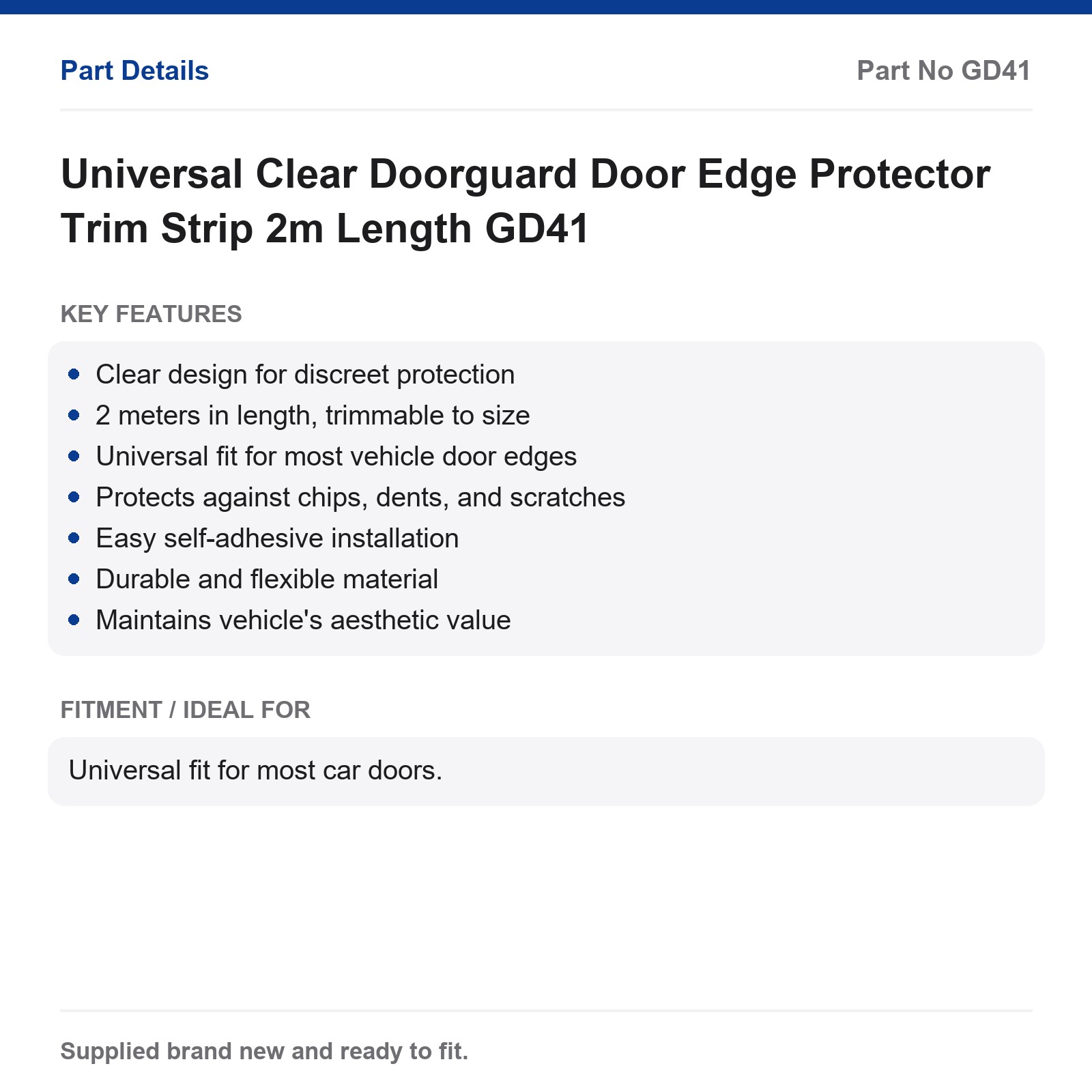 Universal Clear Car Door Edge Protector Guard Trim 2m - Image 2