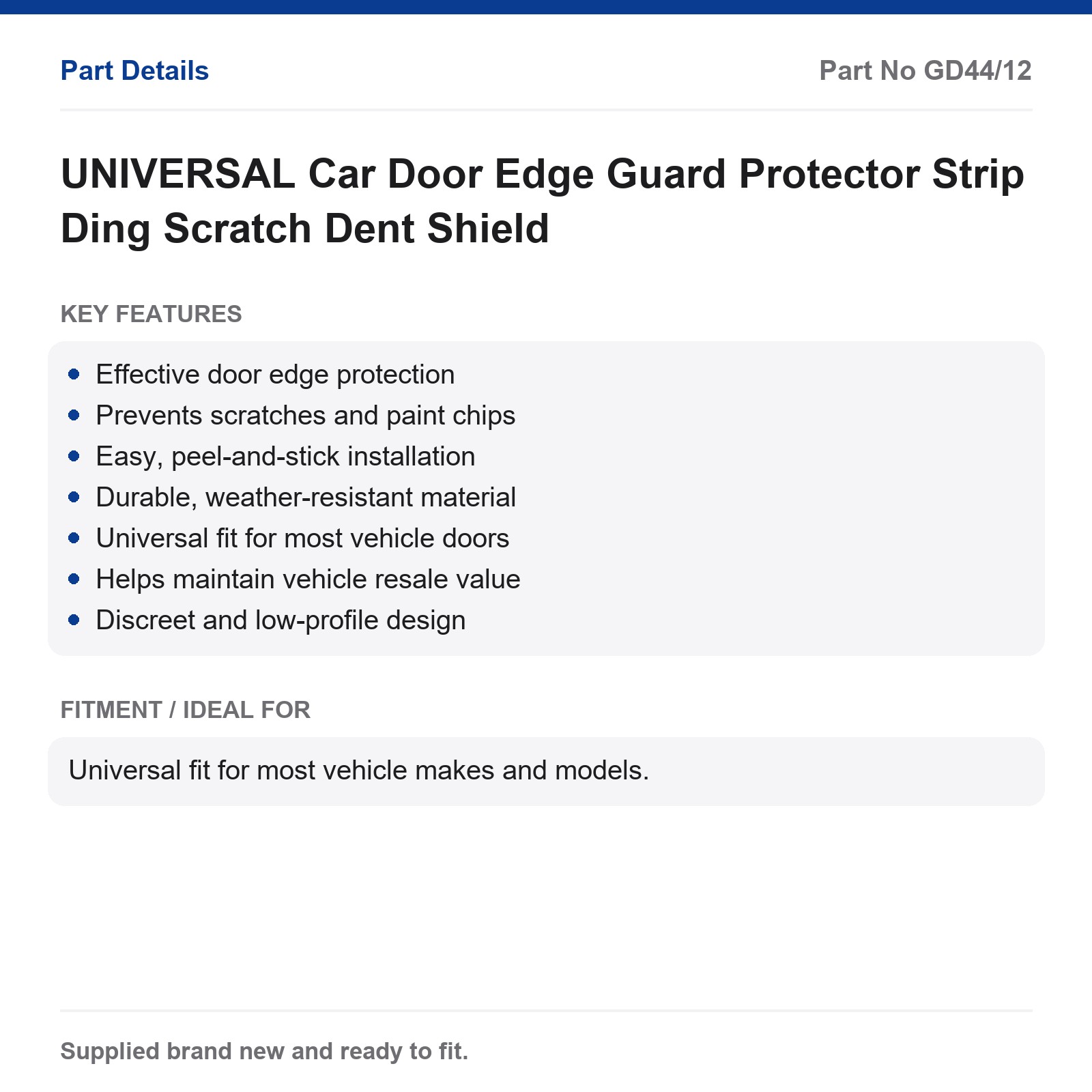UNIVERSAL Car Door Edge Guard Strip Ding Scratch Dent Shield - Image 2