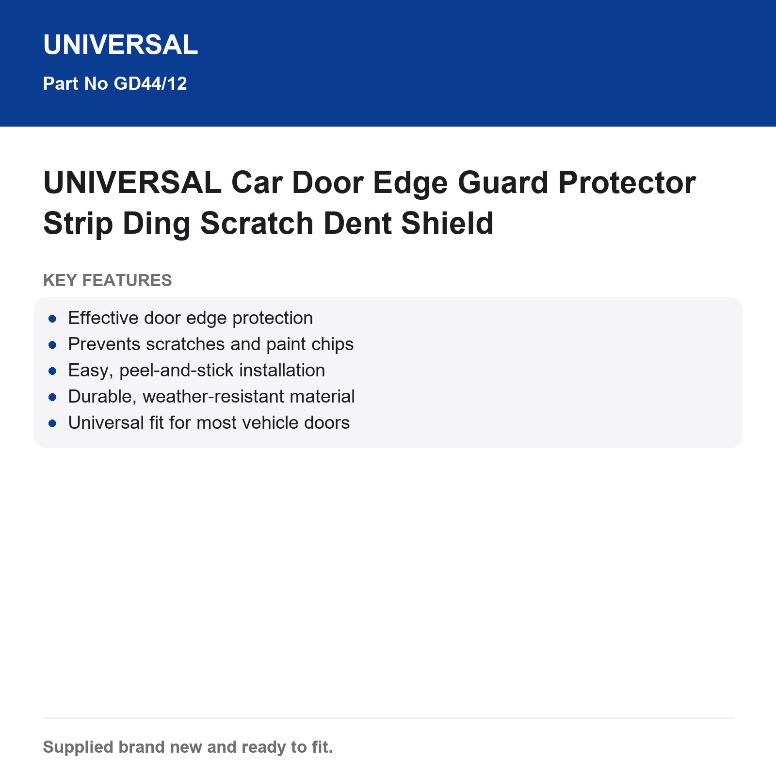 UNIVERSAL Car Door Edge Guard Strip Ding Scratch Dent Shield - Image 3