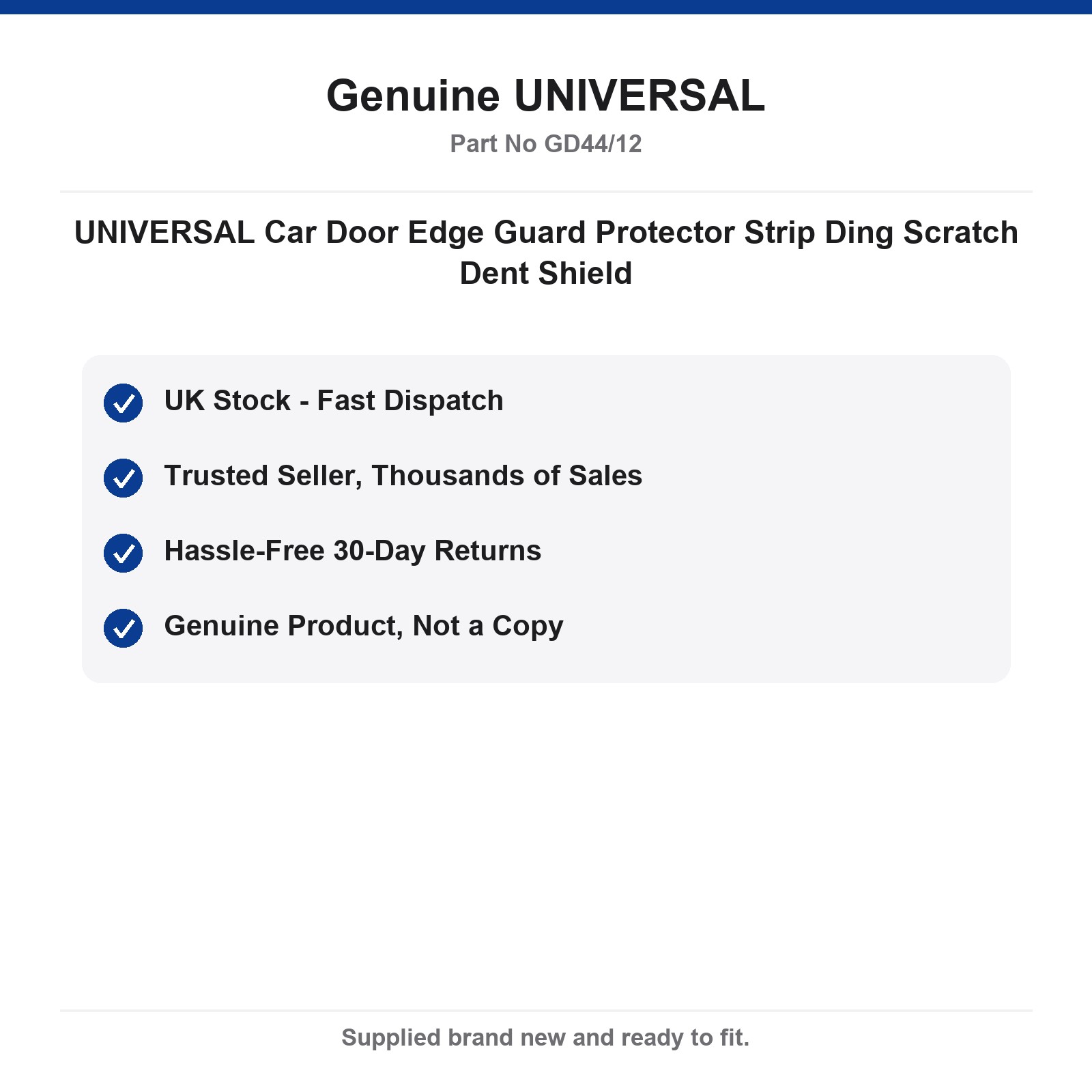 UNIVERSAL Car Door Edge Guard Strip Ding Scratch Dent Shield - Image 4
