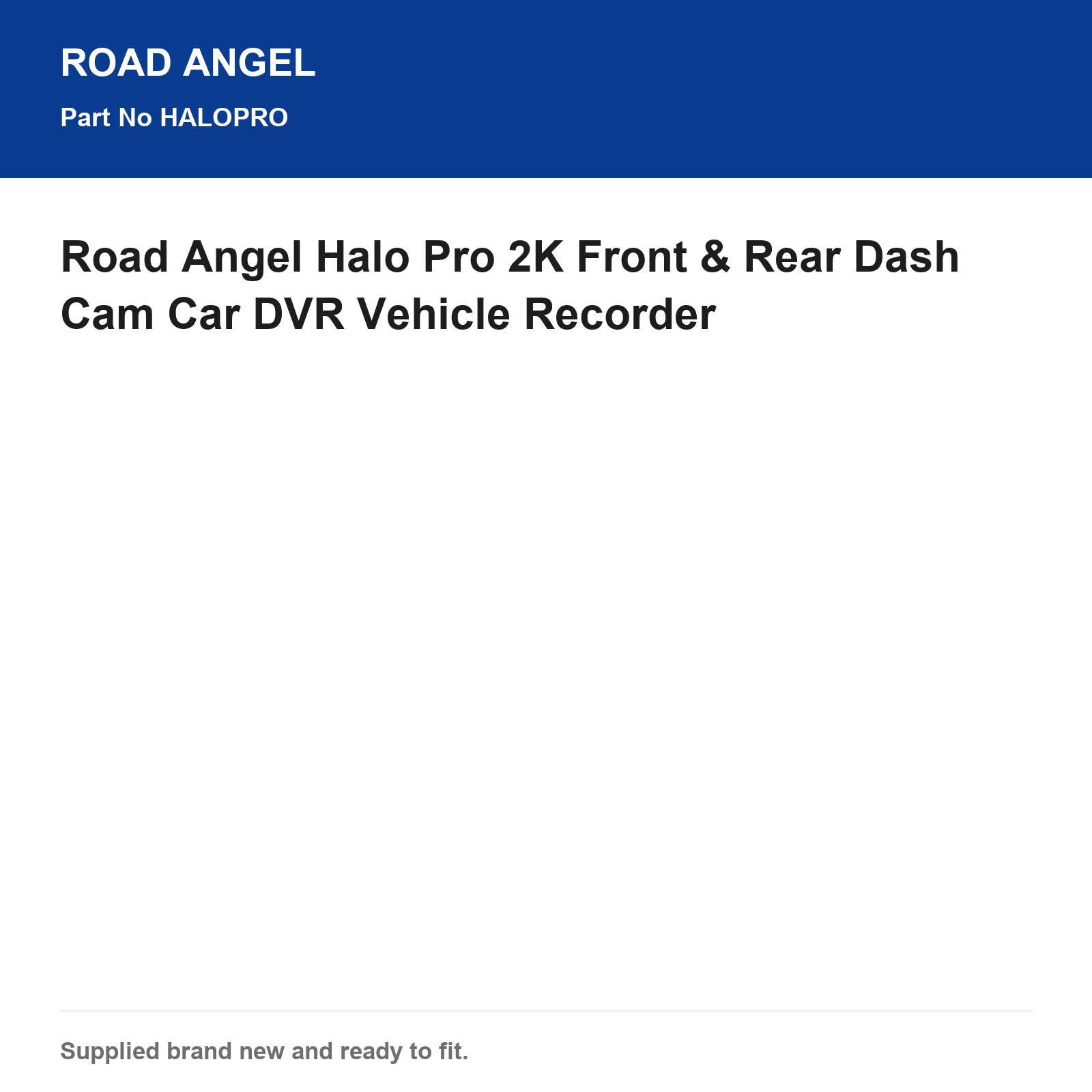 Road Angel Halo Pro 2K Front & Rear Dash Cam Car DVR - Image 3