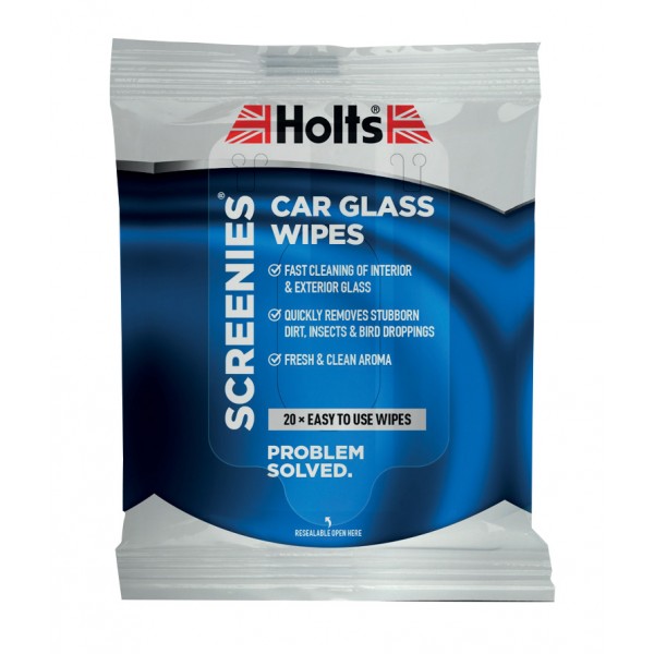 HOLTS Screenies Car Glass Wipes Window Cleaner Streak-Free 20 Pack - Image 2