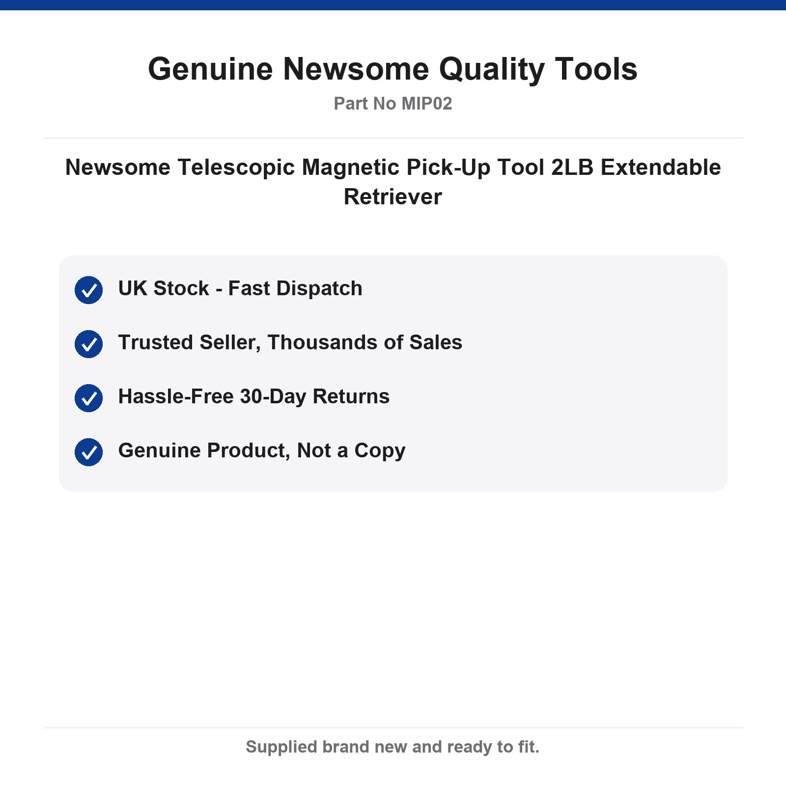 Magnetic Pick Up Tool Telescopic 2LB Newsome Retriever - Image 4