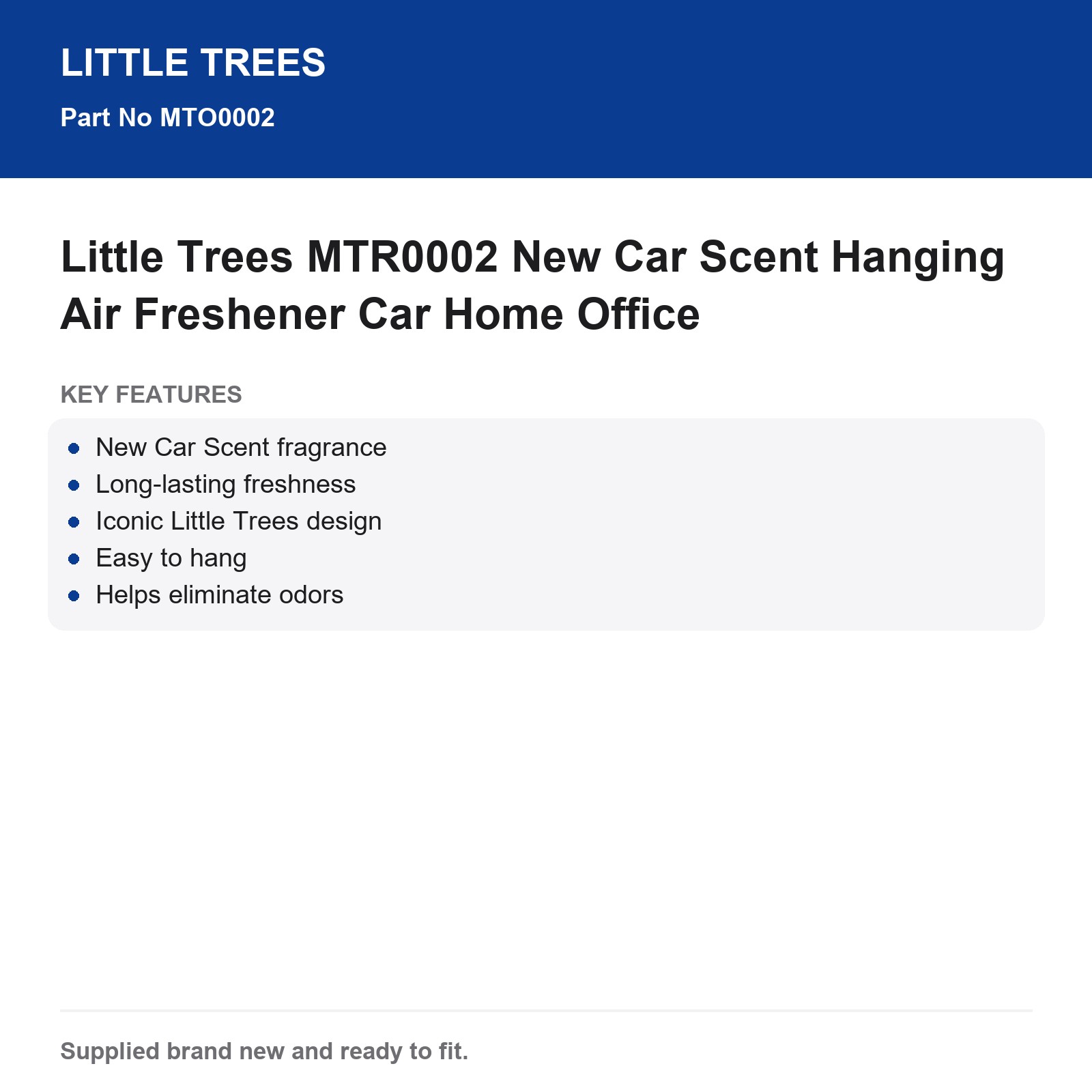 Little Trees MTR0002 New Car Scent Hanging Air Freshener Car Home Office - Image 3