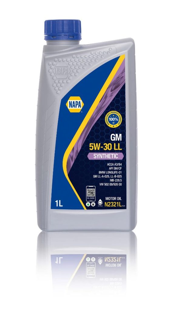 NAPA N2321L 5W-30 ACEA A3/B4 Fully Synthetic Engine Oil 1L