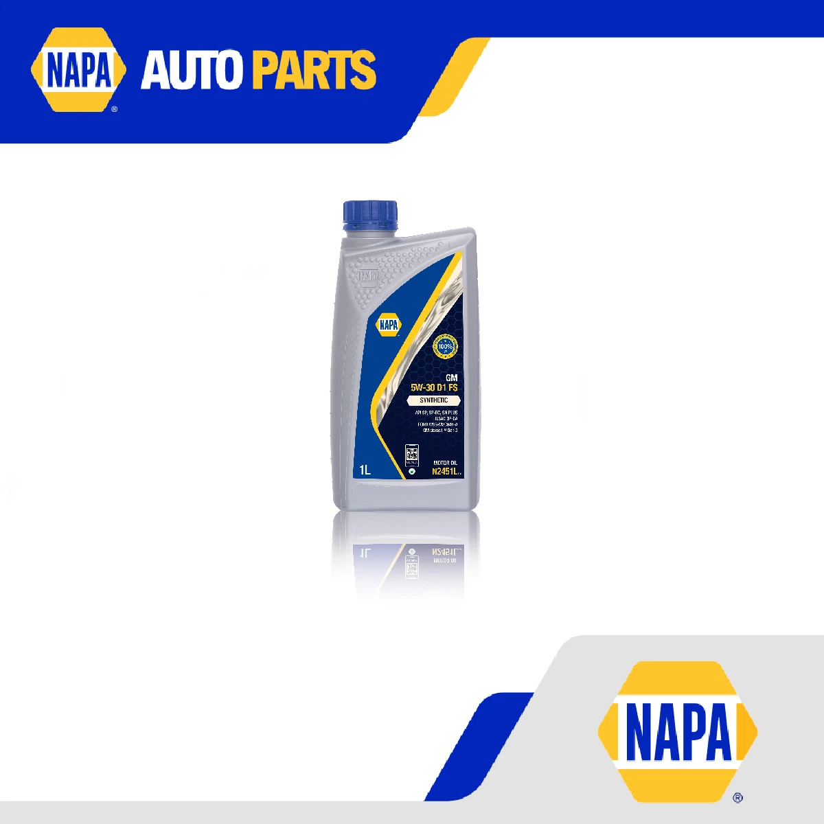 NAPA GM 5W-30 D1 FS Engine Oil 1L (dexos1 Gen 2, API SP)