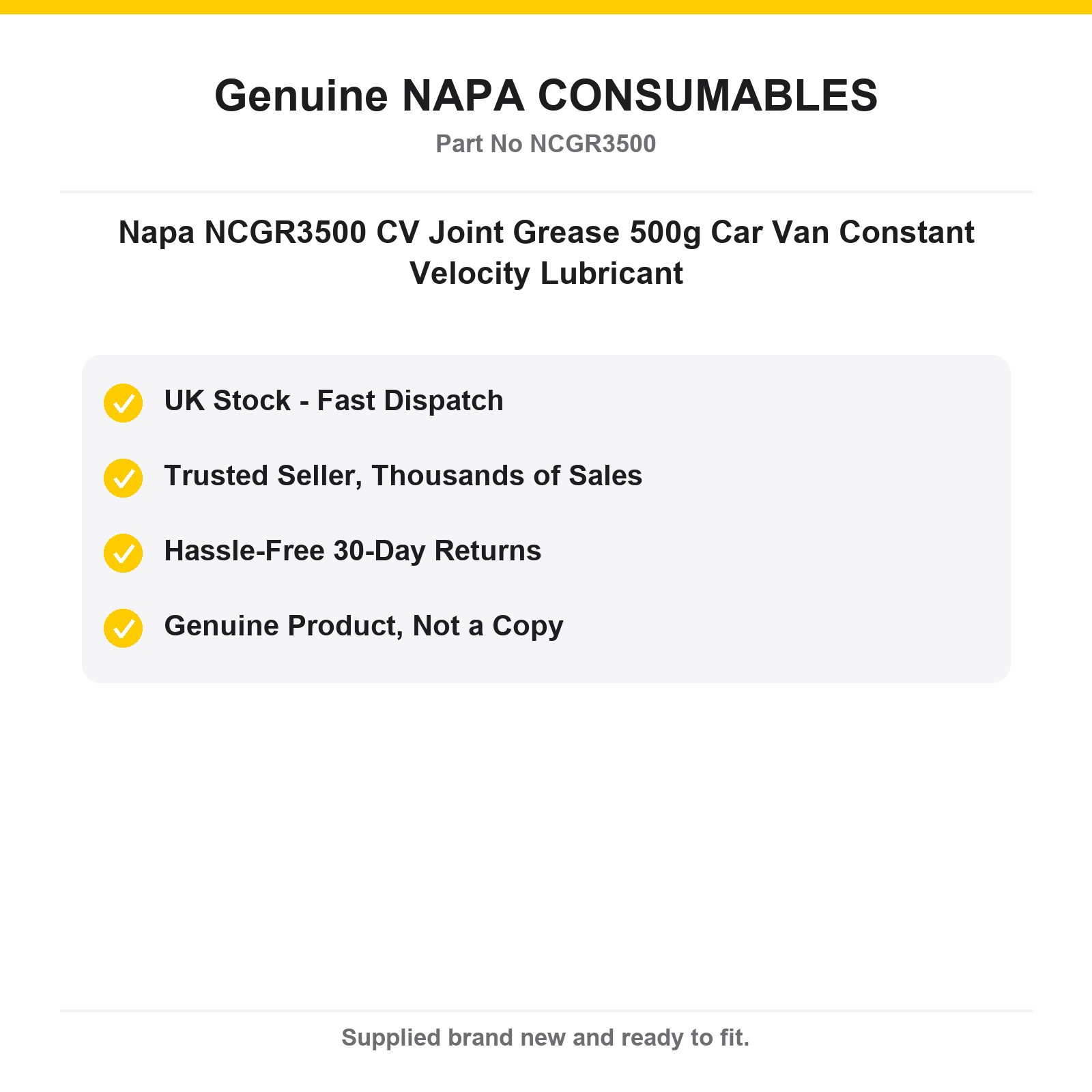 Napa NCGR3500 CV Joint Grease 500g Car Van - Image 4