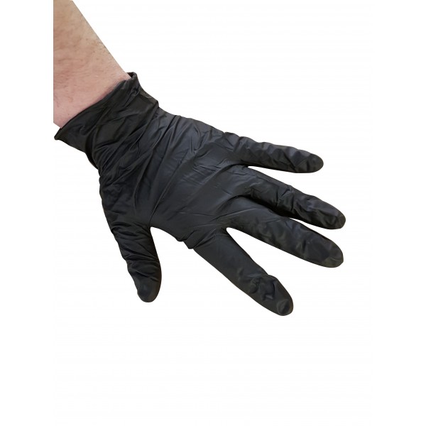 BLACK RHINO Nitrile Gloves Heavy Duty Powder Free Large