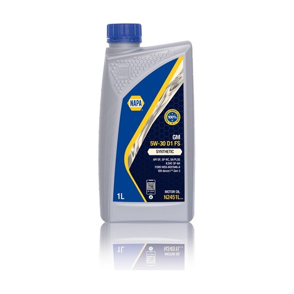 NAPA GM 5W-30 D1 FS Engine Oil 1L (dexos1 Gen 2, API SP)