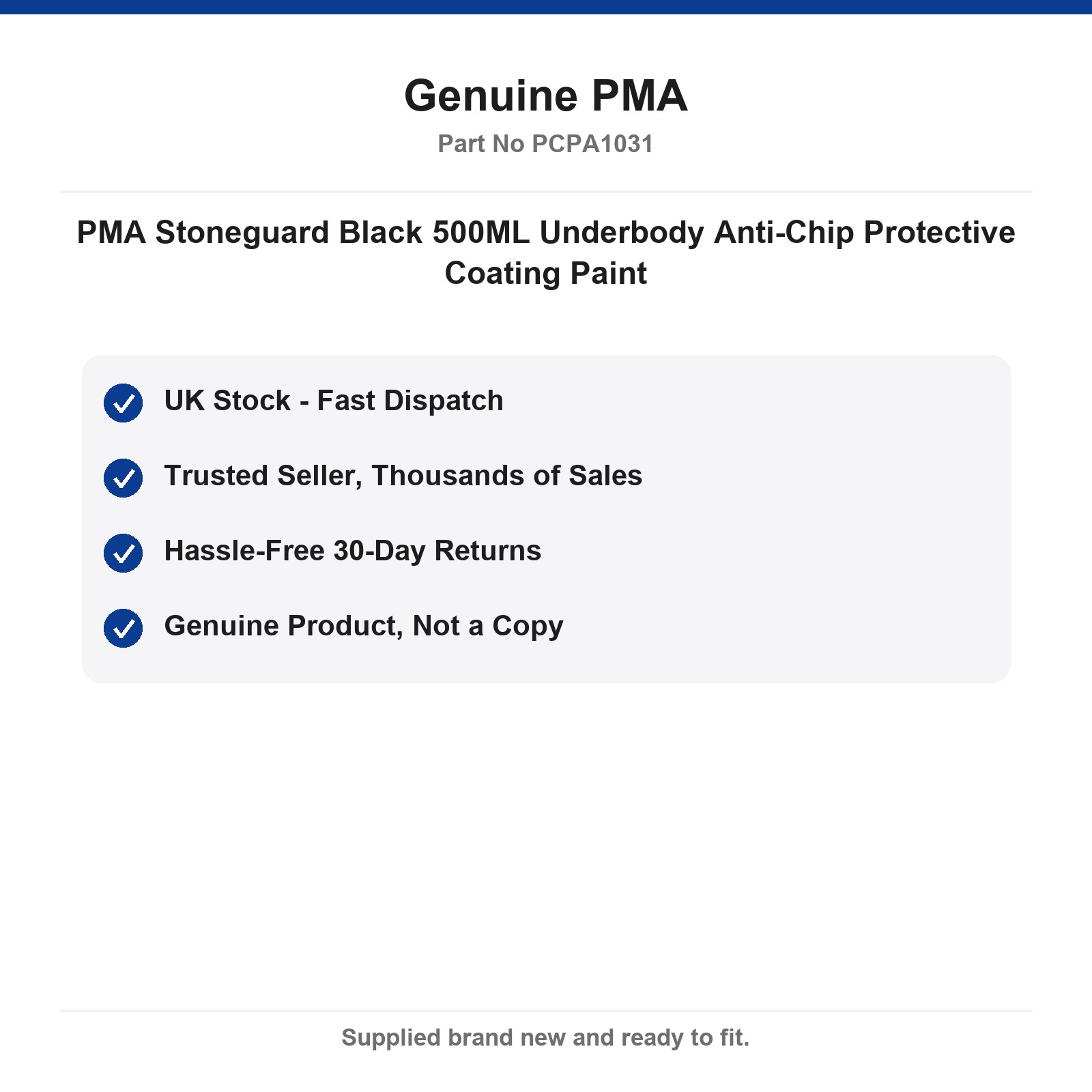 PMA Stoneguard Black 500ML Underseal Anti-Chip Protective Coating - Image 4