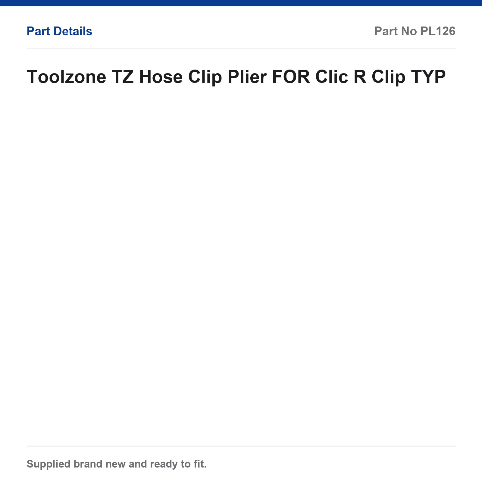 Toolzone TZ Hose Clip Plier Clic R Clip PL126 Hose Clamp Tool - Image 4