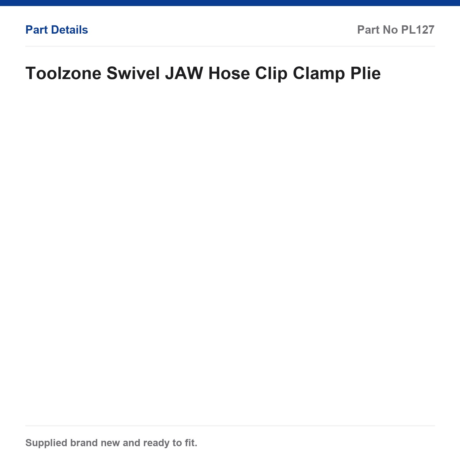 Hose Clamp Pliers Swivel JAW Toolzone PL127 - Image 4
