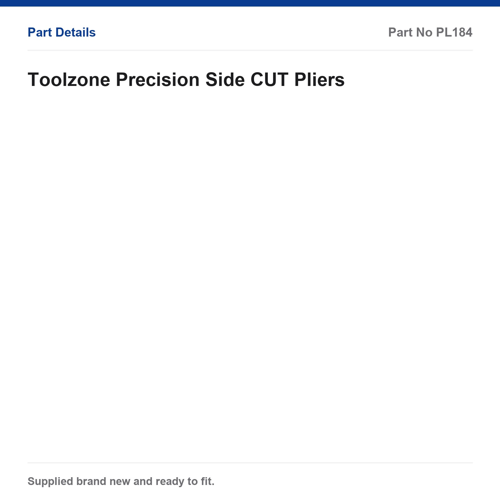 Toolzone Precision Side Cutter Pliers PL184 - Image 4
