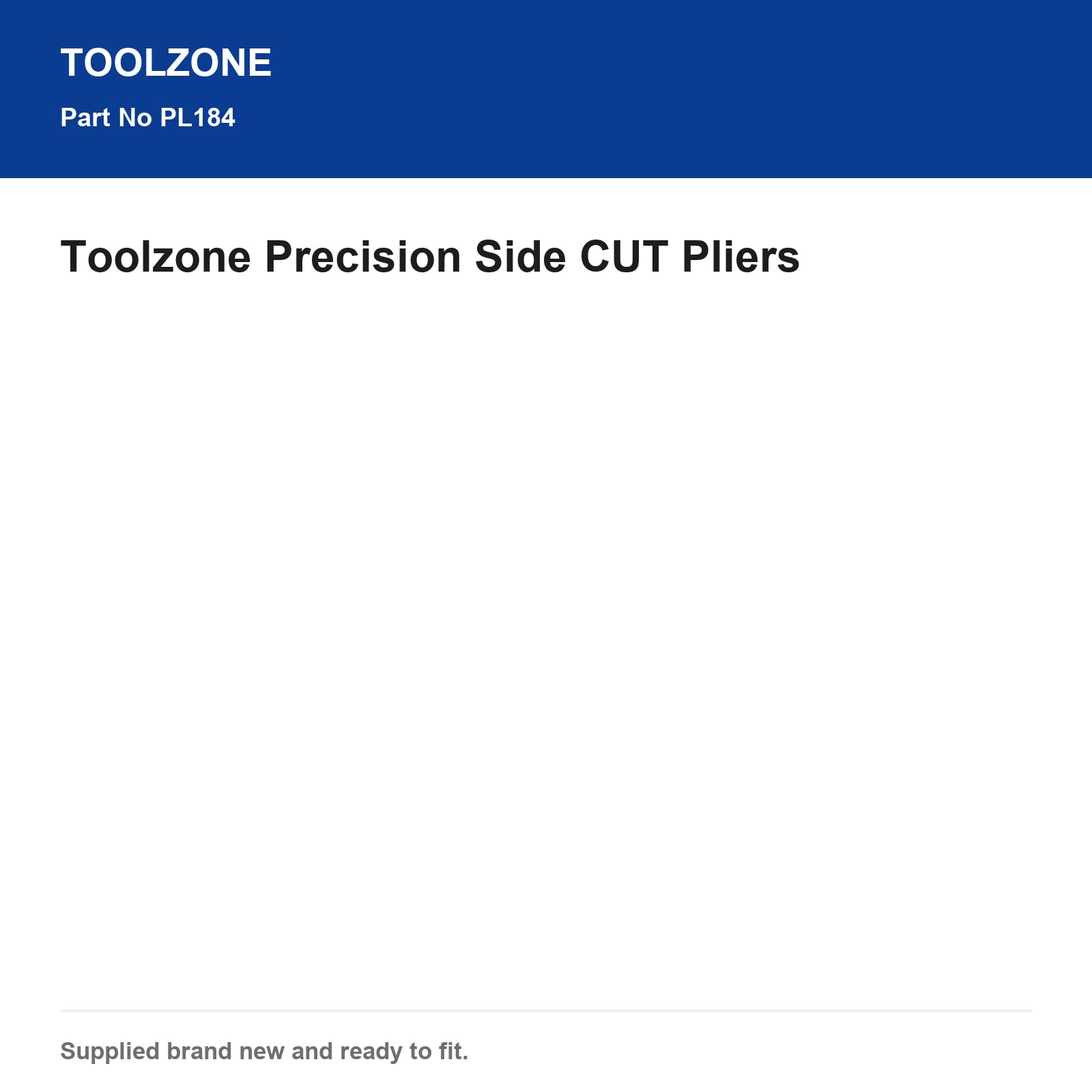 Toolzone Precision Side Cutter Pliers PL184 - Image 5