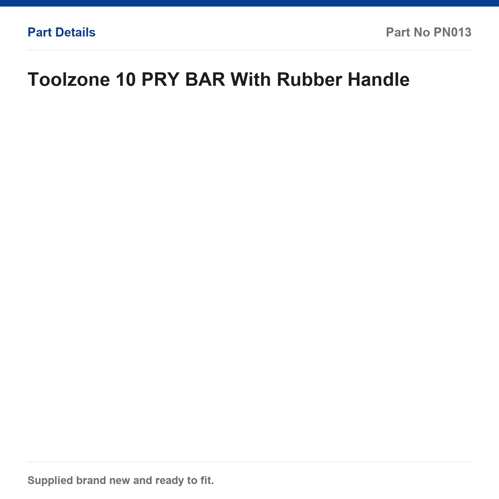 Toolzone 10 Pry Bar with Rubber Handle PN013 - Image 4