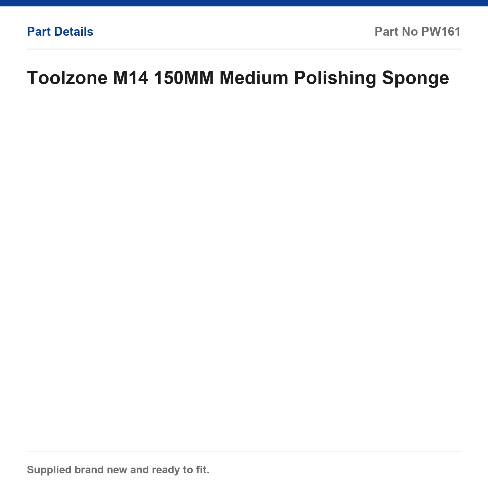 Toolzone M14 150MM Medium Polishing Sponge Applicator Pad PW161 - Image 4
