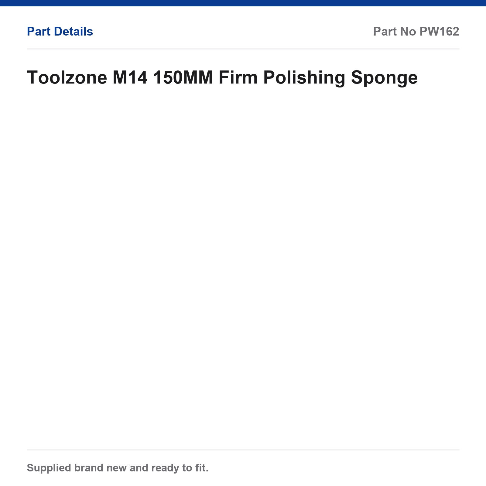 Toolzone M14 150MM Firm Polishing Sponge Applicator Pad PW162 - Image 4