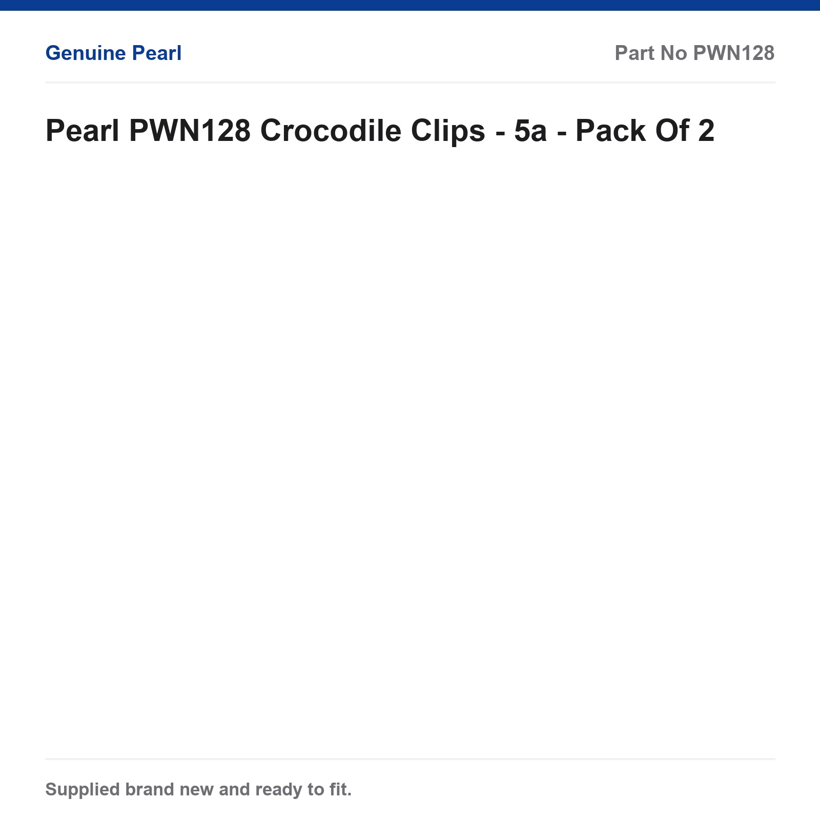 Pearl PWN128 5A Crocodile Clips Electrical Connector Pack of 2 - Image 2