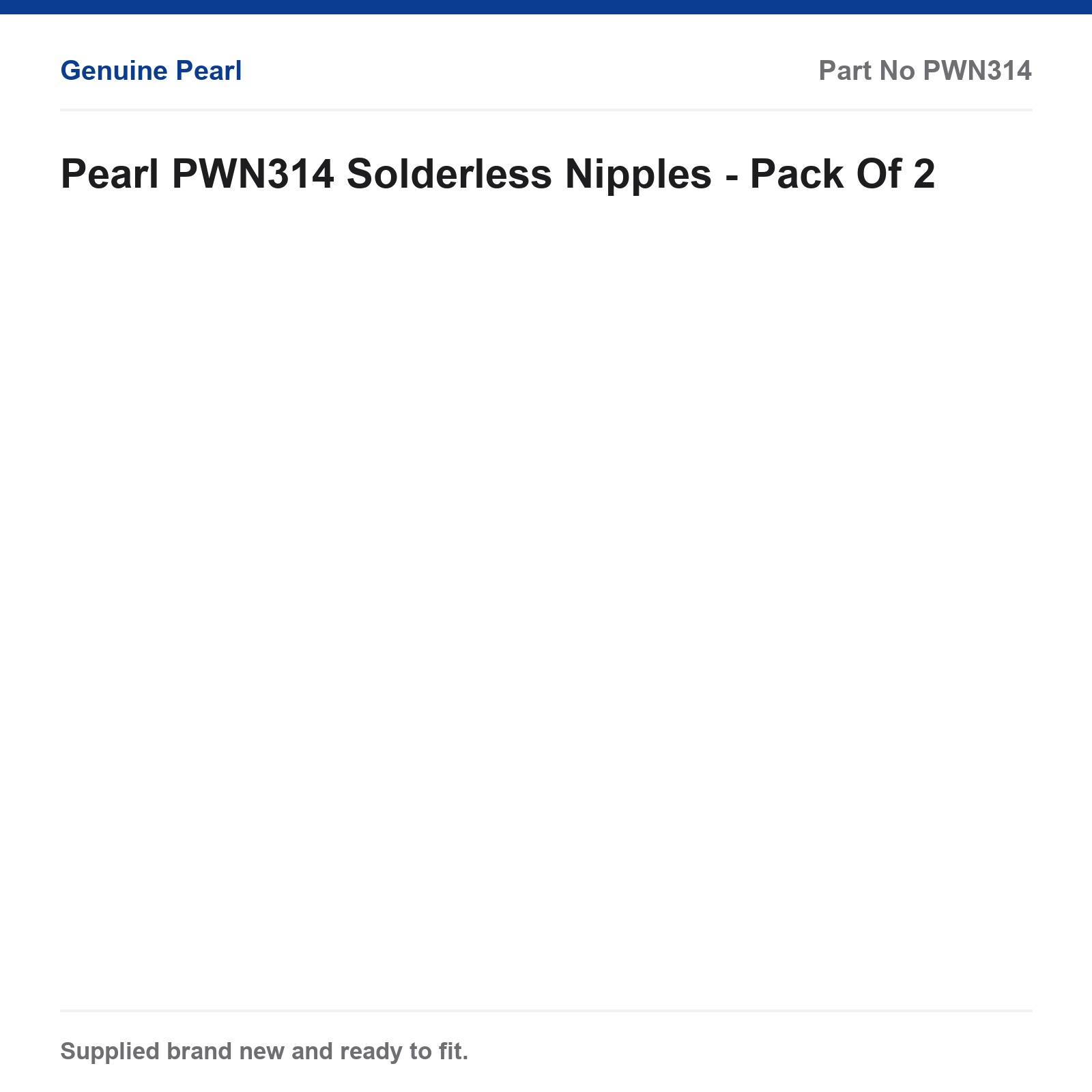 Pearl PWN314 Solderless Nipples Fixings Assortment Pack Of 2 - Image 2