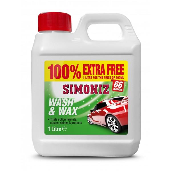 SIMONIZ Wash & Wax Car Cleaner 500ml 2-in-1 Gloss Protection