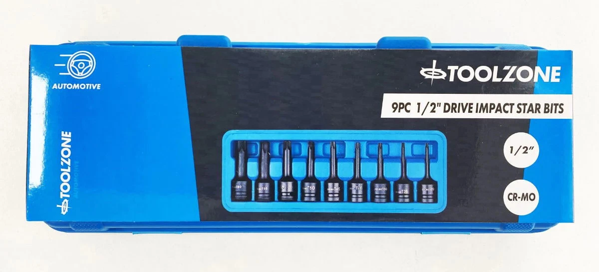 Toolzone 9PC Impact Star Screwdriver Bit Set T20 T70