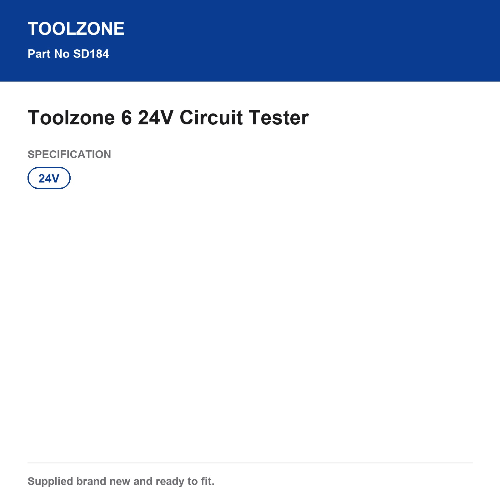 Toolzone 6-24V Circuit Tester SD184 - Image 5