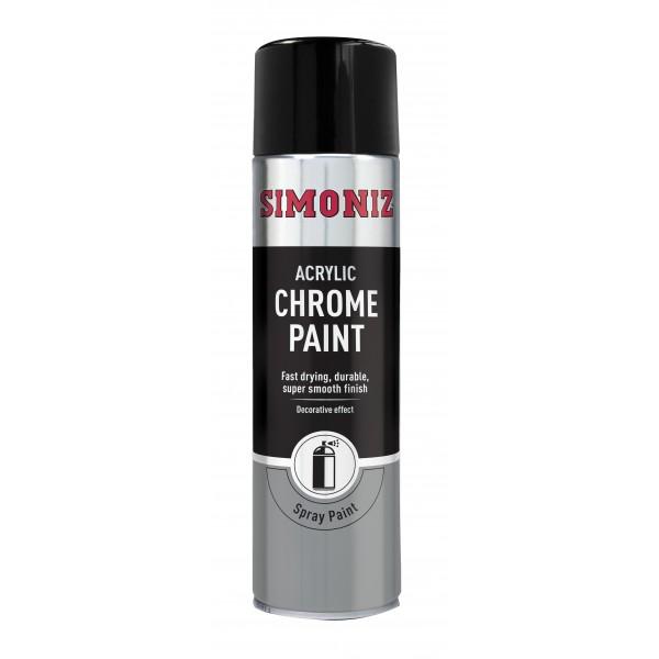 SIMONIZ Chrome Effect Spray Paint 500ml Car Motorcycle Trim