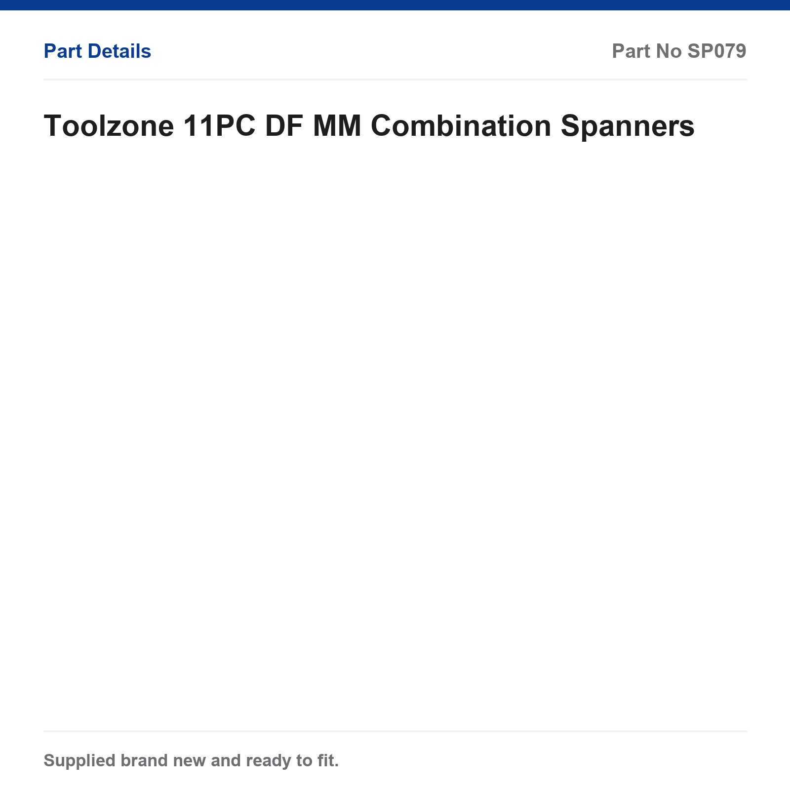 Toolzone 11PC MM Combination Spanner Set - Image 3